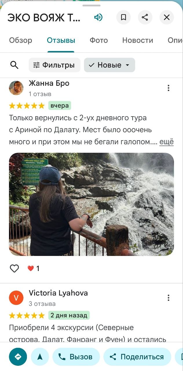 Отзыв туриста об Эко Вояж