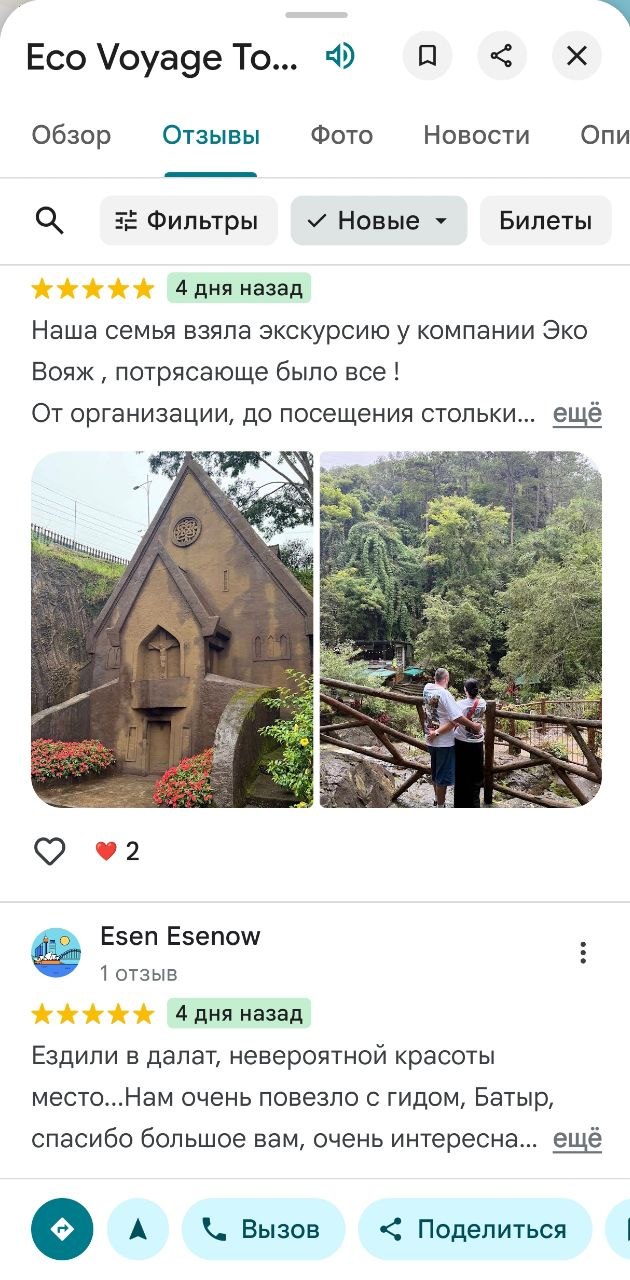 Отзыв туриста об Эко Вояж