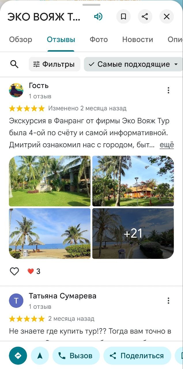 Отзыв туриста об Эко Вояж